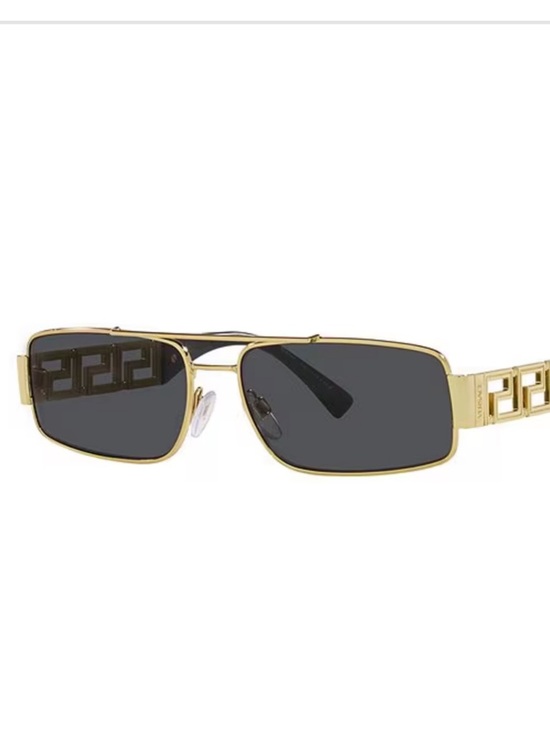 Versace Unisex Greca 61mm Navigator Sunglasses Black with Case Revolve $385 NEW main image 10